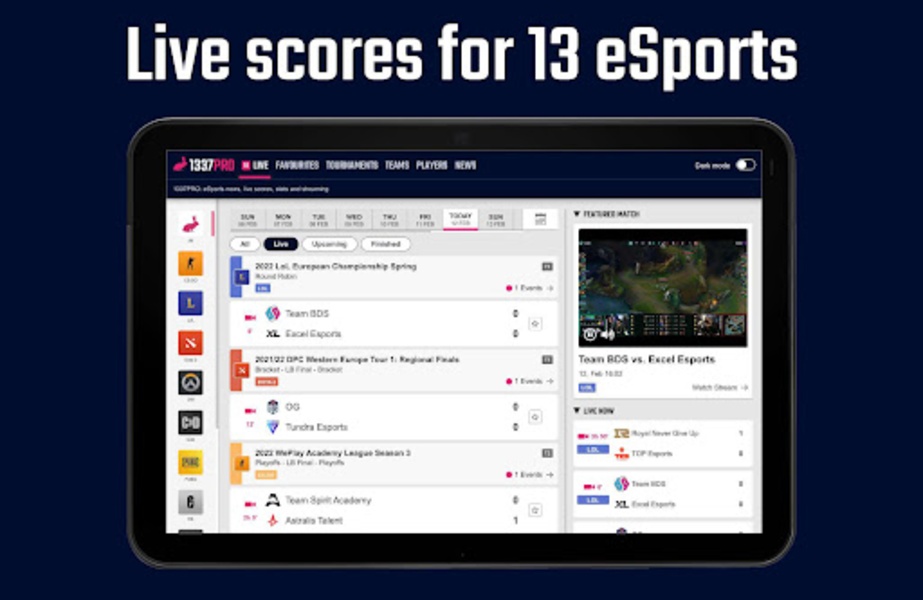 Esport live deals score