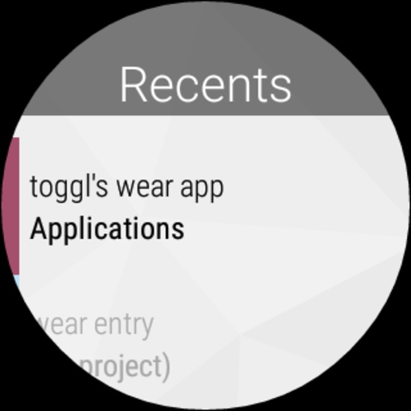 Toggl store android wear