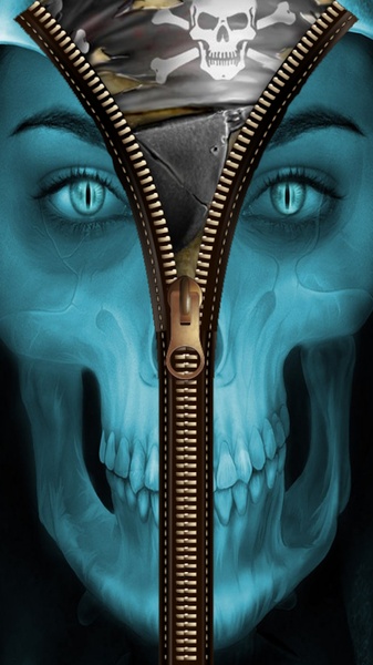Skull Zipper Screen Lock - Preview 2