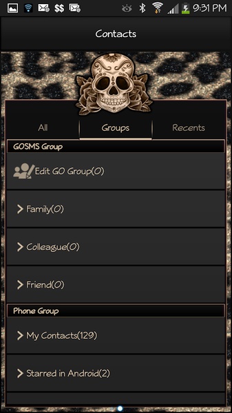 GOSMS SugarSkullz2SMS Theme - Preview 3