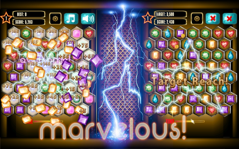 Jewels Blitz Gold Hexagon - Preview 8
