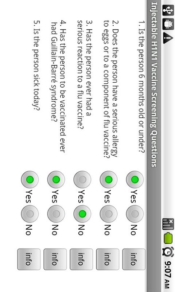 Influenza A H1N1 Screening Questions - Preview 4