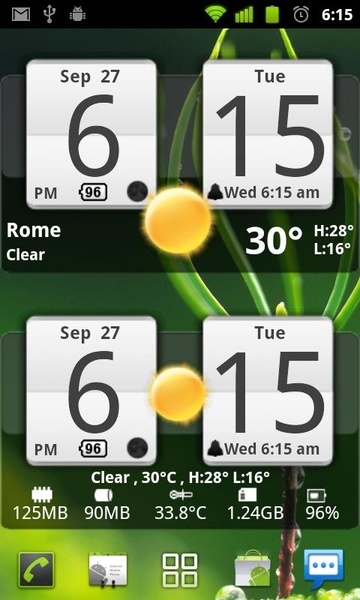 Sense Analog Clock Widget - Preview 3