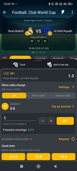 Schermata dell app Unionsbet