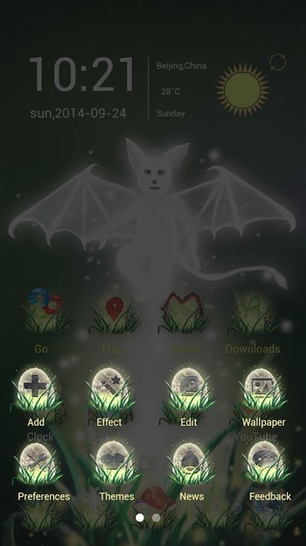 The Bat Elf GOLauncher EX Theme - Preview 1