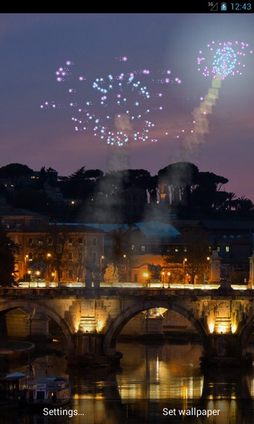 Skyrockets & Fireworks Livewallpaper Free - Preview 2