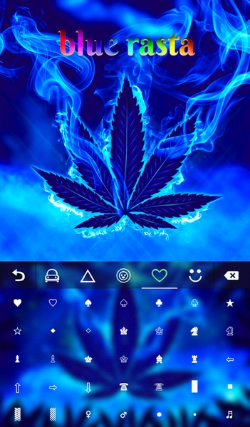 Blue Weed Rasta Keyboard - Preview 2