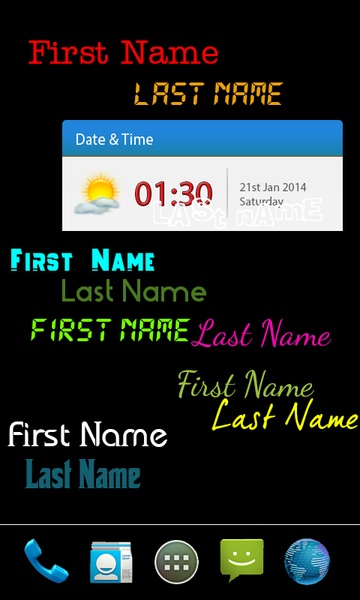 MyNameLiveWallpaper - Preview 1