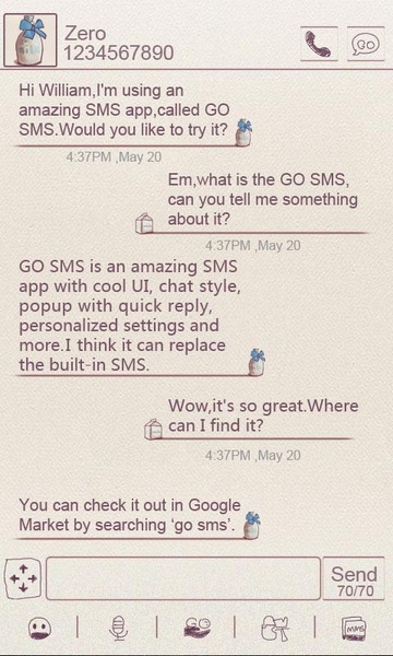 GOSMS ZMilk Theme - Preview 5