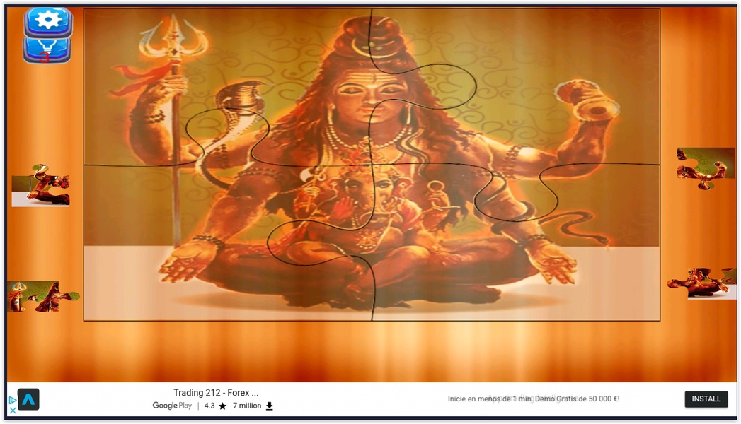 Lord Shiva - Shiv Parvati Jigsaw Puzzle - Preview 4