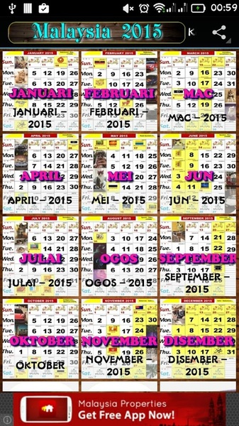 Kalendar 2016 - Malaysia - Preview 9
