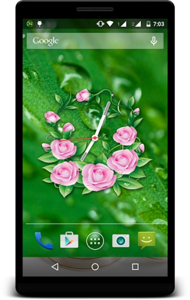 Rose Clock Live Wallpaper - Preview 1