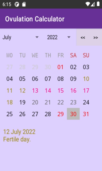 Ovulation Calculator - Preview 2