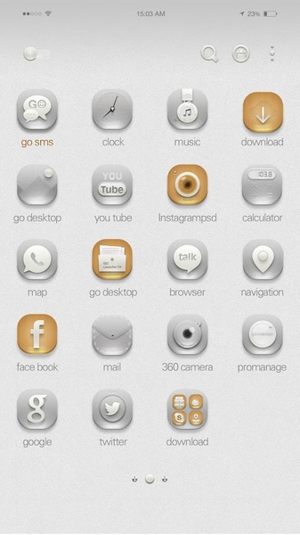 goldandsilver GOLauncher EX Theme - Preview 4