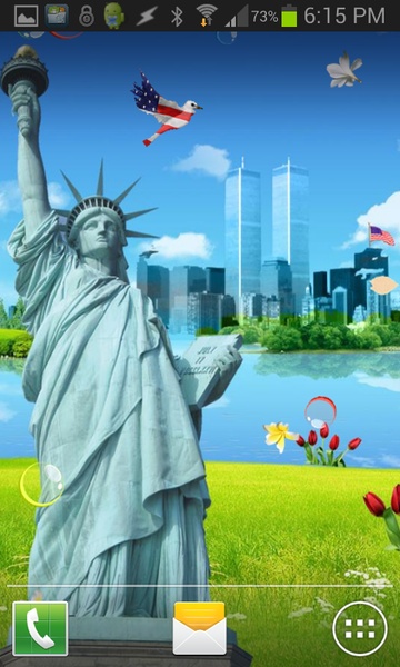 Statue of Liberty Birds LWP - Preview 2