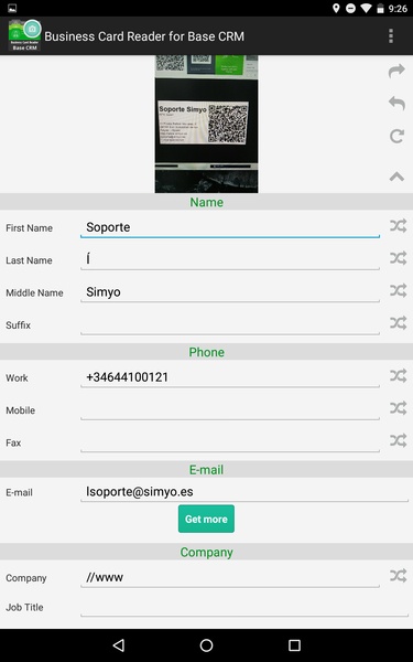 Business Card Reader for Base CRM - Preview 5