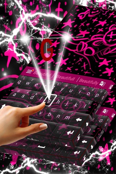 Emo Pink Keyboard - Preview 11
