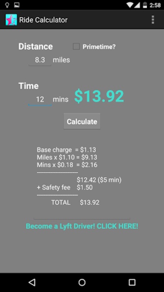 Ride Calculator - Preview 3
