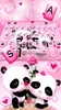 Pink Panda Couple Keyboard Background screenshot 4