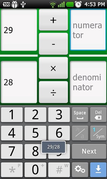 Simple Fraction Calculator - Preview 2