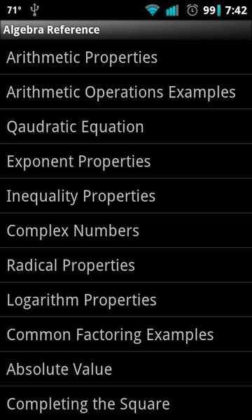 Algebra Reference - Preview 3