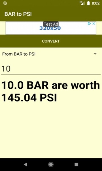 BAR to PSI converter - Preview 4