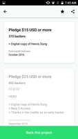 Kickstarter for Android 7