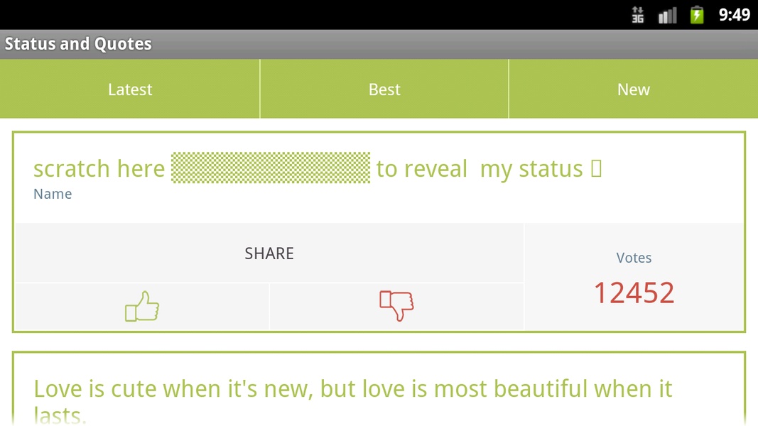 Status and Quotes - Preview 2