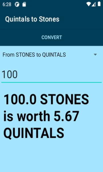 Quintals to Stones converter - Preview 1