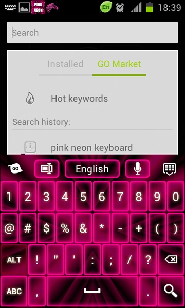 Pink Neon Keyboard GO - Preview 3