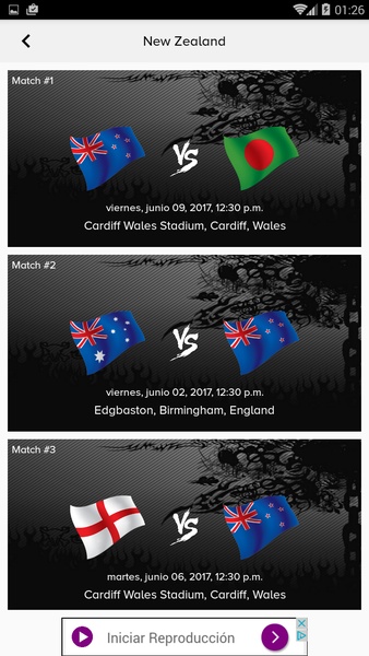 Schedule:Champions Trophy 2017 - Preview 6