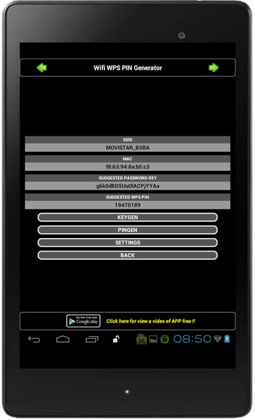 Wifi WPS PIN Generator - Preview 1