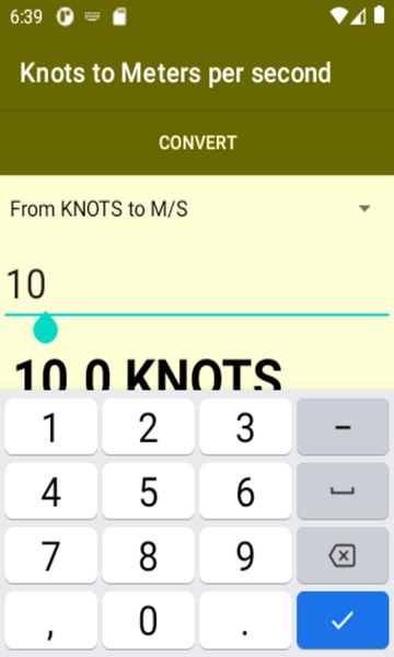 Knots to Meters per second converter - Preview 3