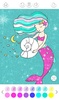 Mermaid Coloring Page Glitter screenshot 8
