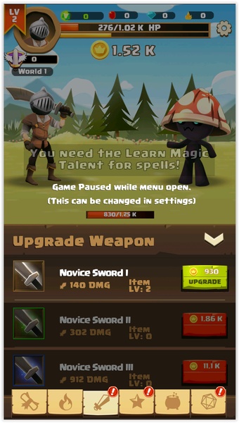 Clicker Knight: Idle Incremental RPG - Preview 1