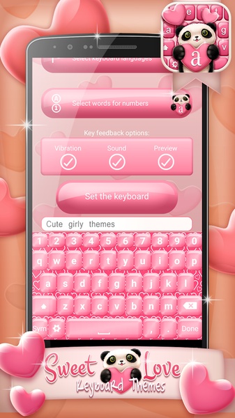 Sweet Love Keyboard Themes - Preview 1