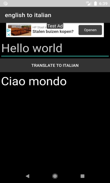 english to italian translator - Preview 4