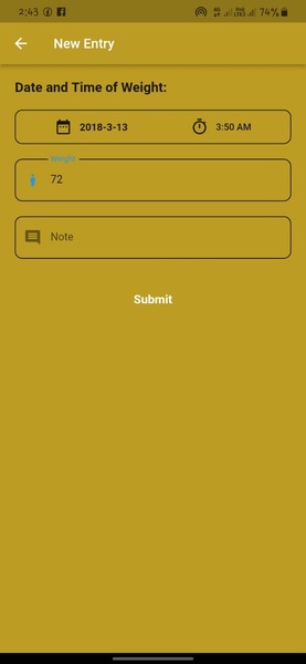 Weight Watcher App - Preview 3