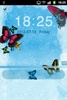 GO Locker Theme Butterfly Blue screenshot 3