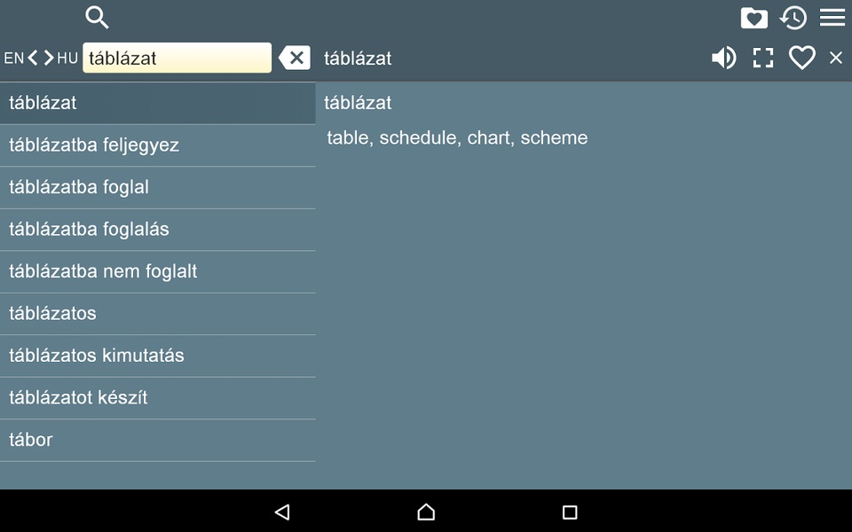 EN-HU Dictionary Free - Preview 1
