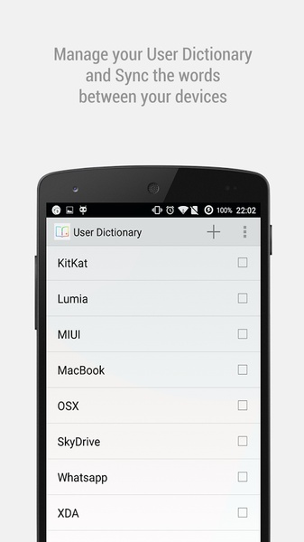 User Dictionary Plus (Free) - Preview 5