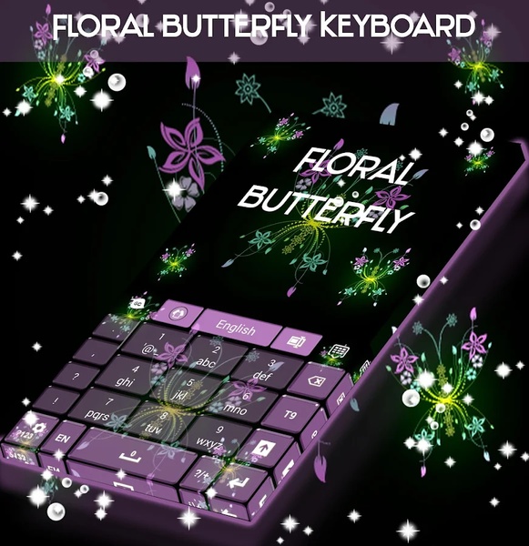 Floral Butterfly Keyboard - Preview 1