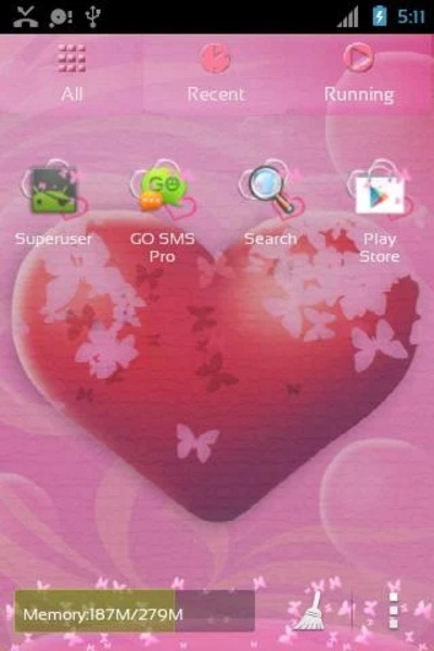 GO Launcher EX Theme Hearts - Preview 1