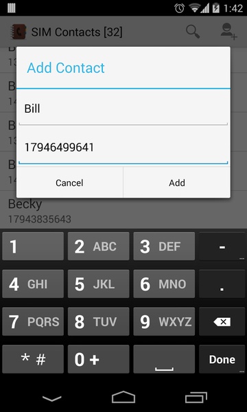 SIM Contacts Manager - Preview 2