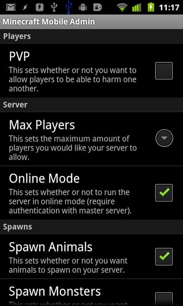 Mobile Admin for Minecraft (Free) - Preview 1