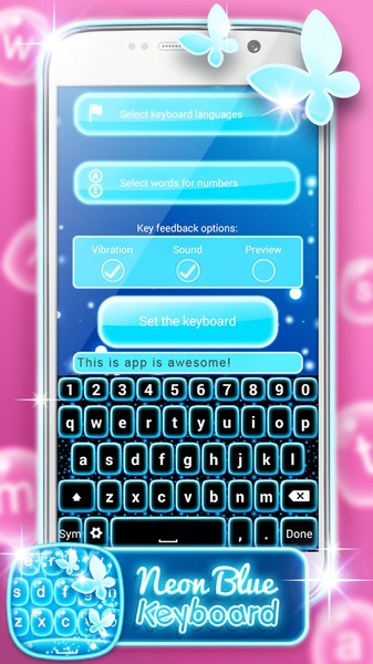 Neon Blue Keyboard Changer - Preview 2