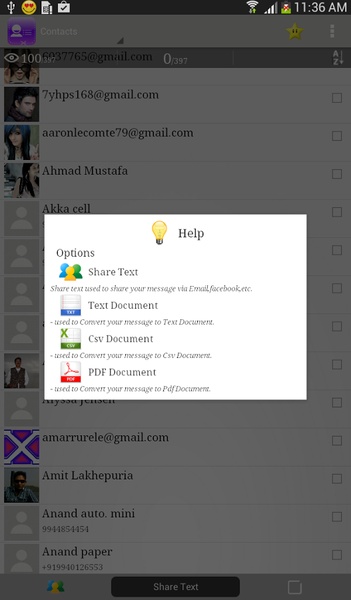 Contacts to Text - Preview 1