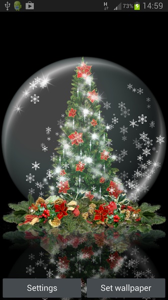 Globe Christmas Tree Live Wallpaper - Preview 3