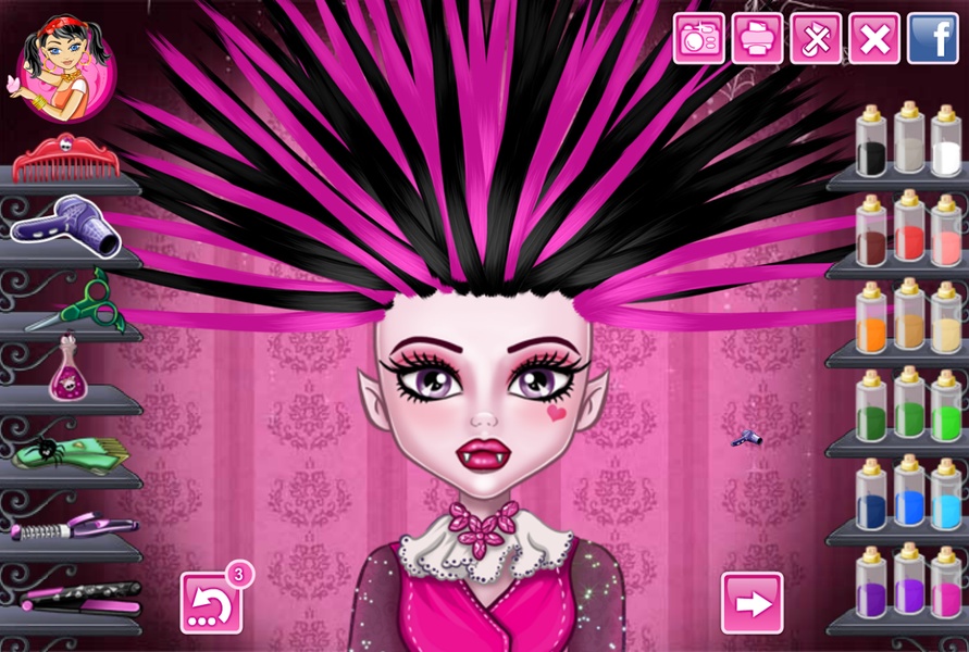 Monster high hot sale hair games