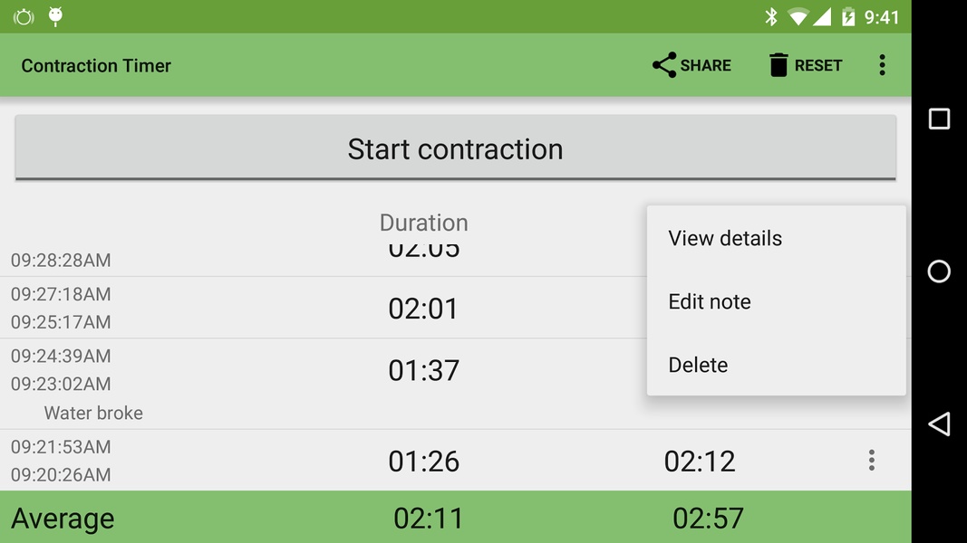 Contraction Timer - Preview 6